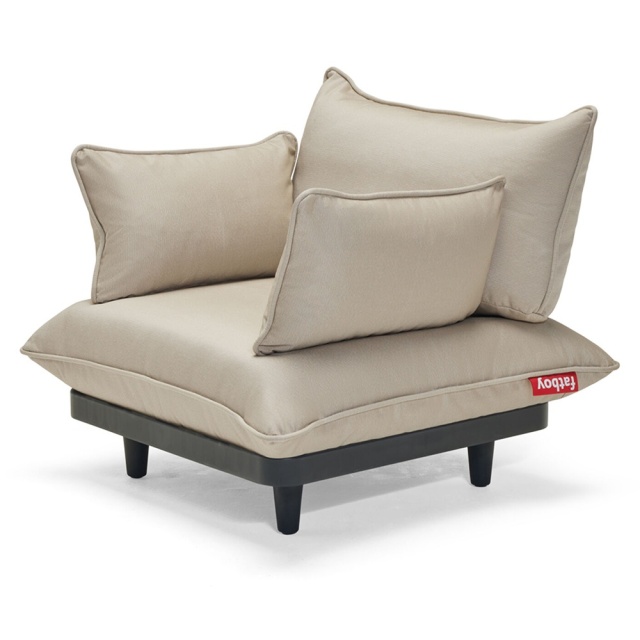 Fotoliu exterior crem din textil Paletti Royal Fatboy