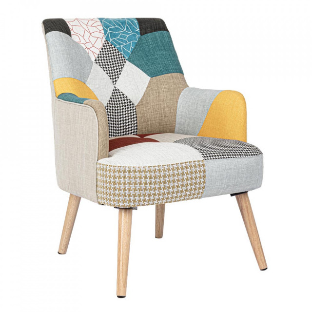 Fotoliu multicolor din textil Galatea Bizzotto