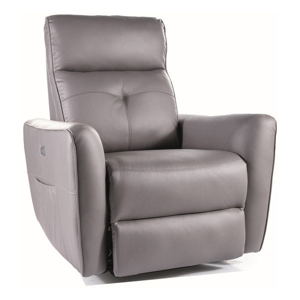 Fotoliu recliner gri din piele Helios The Home Collection