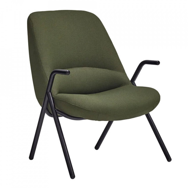 Fotoliu verde/negru din textil Dins Teulat