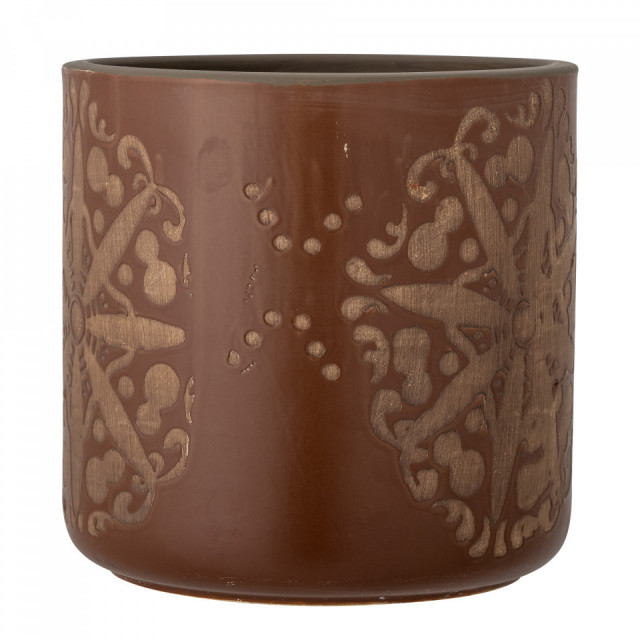 Ghiveci decorativ maro din ceramica 23 cm Safio Bloomingville
