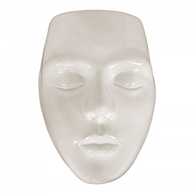 Ghiveci pentru perete alb din ceramica 18 cm Face House Nordic
