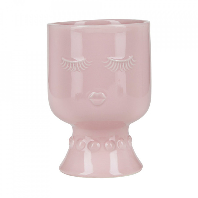 Ghiveci roz din ceramica 12 cm Carlene Miss Etoile