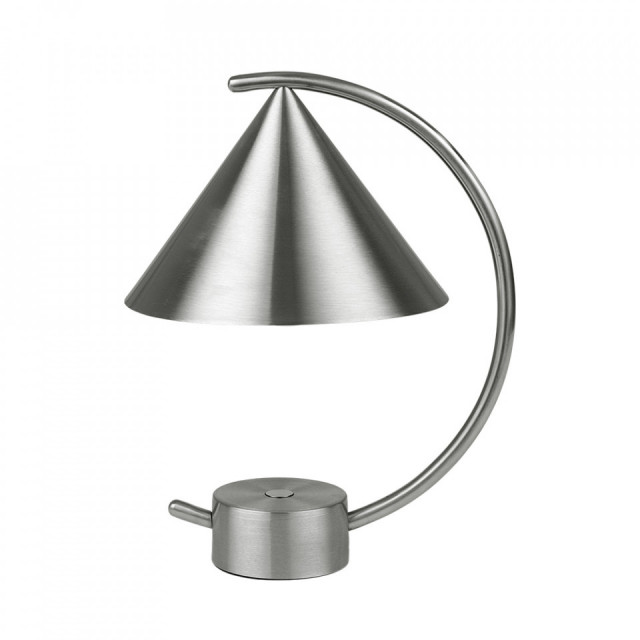Lampa birou gri argintiu din metal 26 cm Meridian LED Ferm Living