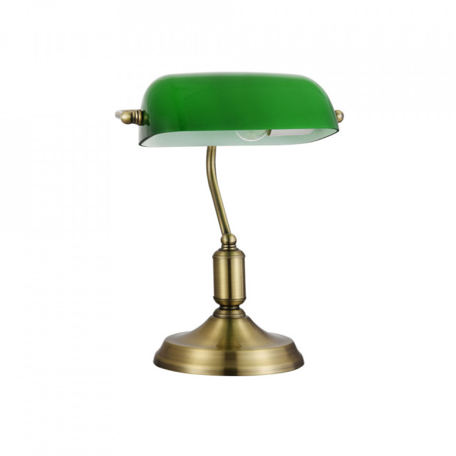 Lampa birou maro alama/verde din metal si sticla 36 cm Kiwi Maytoni