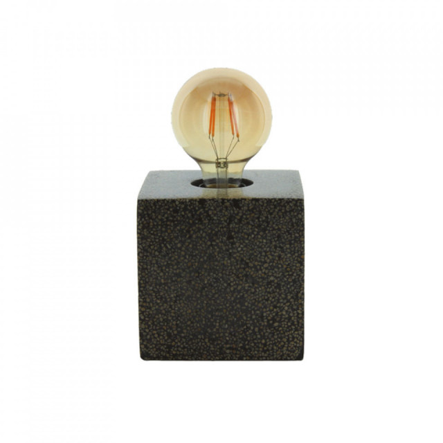 Lampa birou neagra din beton si piatra 13 cm Shani LifeStyle Home Collection