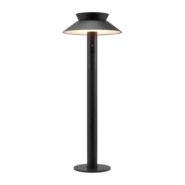 Lampa neagra pentru exterior din metal cu LED Justina Solar Nordlux