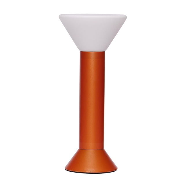 Lampa portabila de birou portocalie din metal 30 cm Flash Hubsch