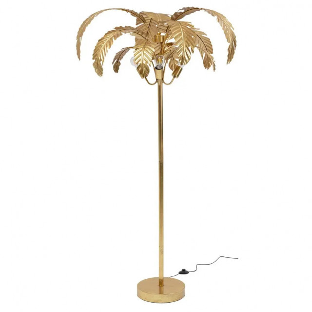 Lampadar auriu din metal cu 3 becuri 170 cm Palm Kare