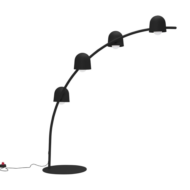 Lampadar dimabil gri antracit din metal cu 4 becuri 234 cm Lebow Fatboy
