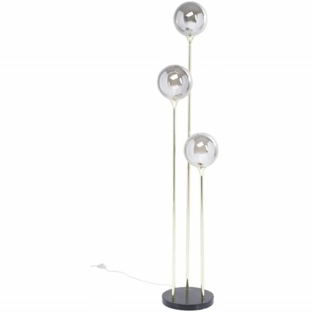 Lampadar gri/auriu din metal cu 3 becuri 176 cm Capone Kare