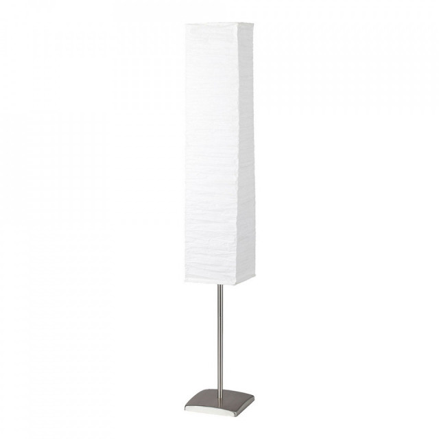 Lampadar gri nichel/alb din metal si hartie de orez cu 2 becuri 145 cm Nerva Brilliant