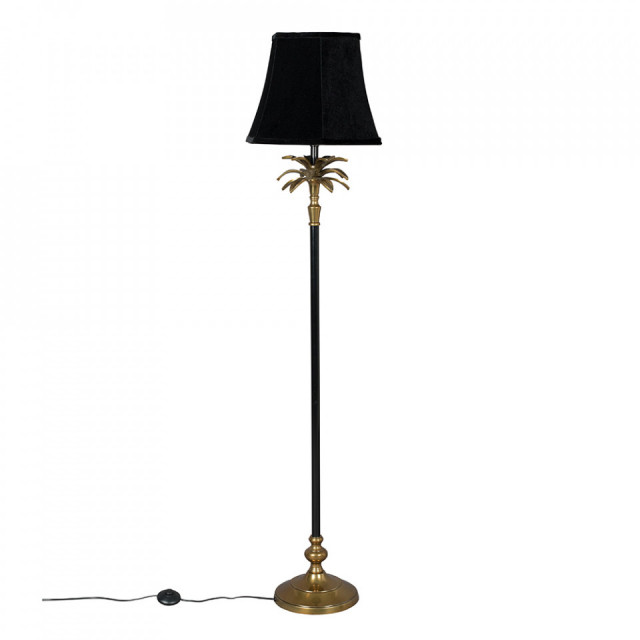 Lampadar negru/auriu din catifea 131 cm Cresta Dutchbone