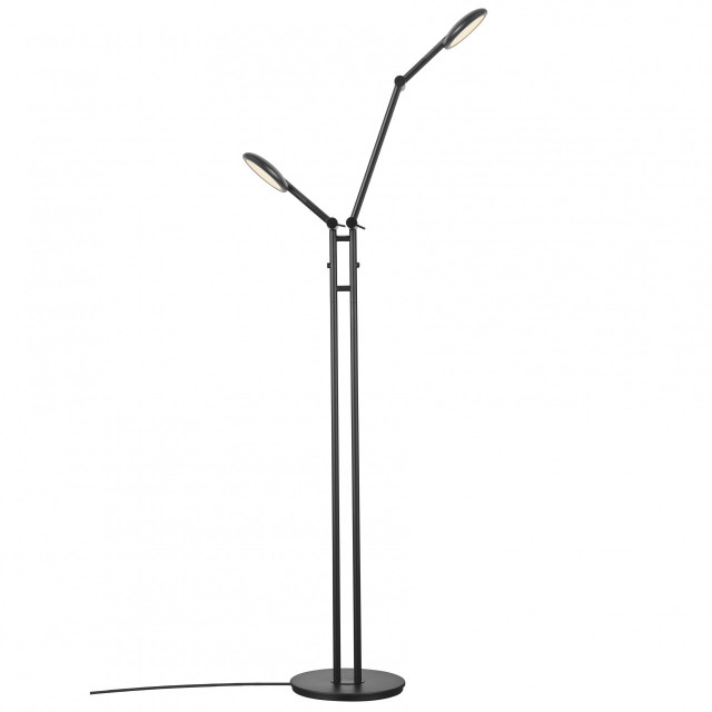 Lampadar negru din metal cu LED 135 cm Bend Nordlux