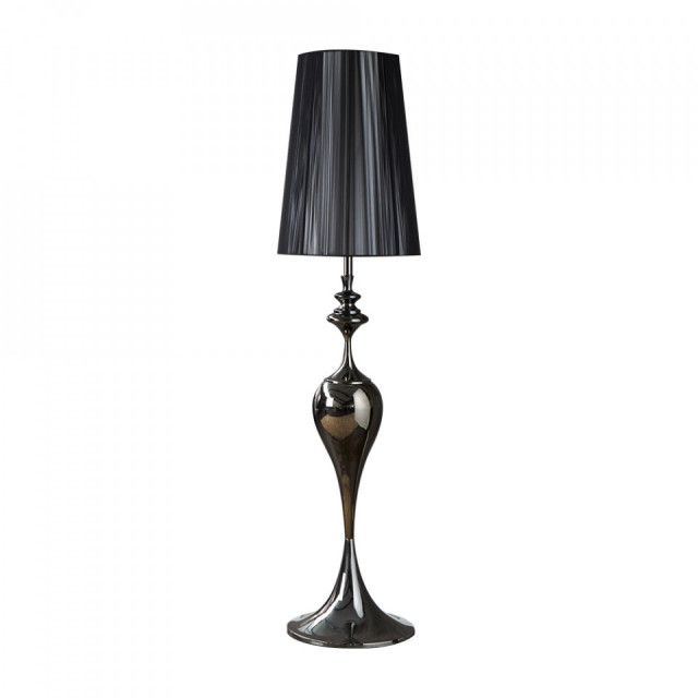 Lampadar negru din metal si nailon 160 cm Lucie The Home Collection