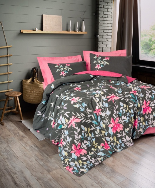 Lenjerie pat multicolora din bumbac Merlin Double The Home Collection