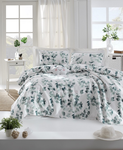 Lenjerie pat multicolora din bumbac Sabine Double The Home Collection