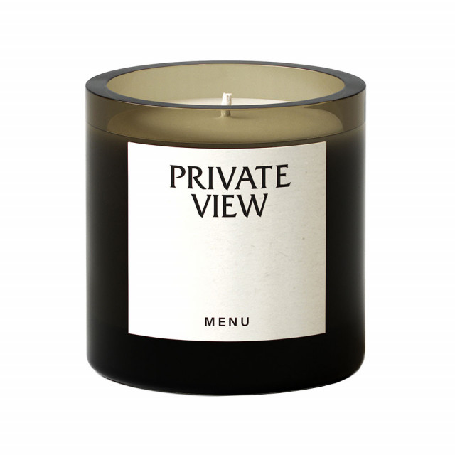 Lumanare parfumata cu suport gri fum din sticla 7 cm Private View Menu