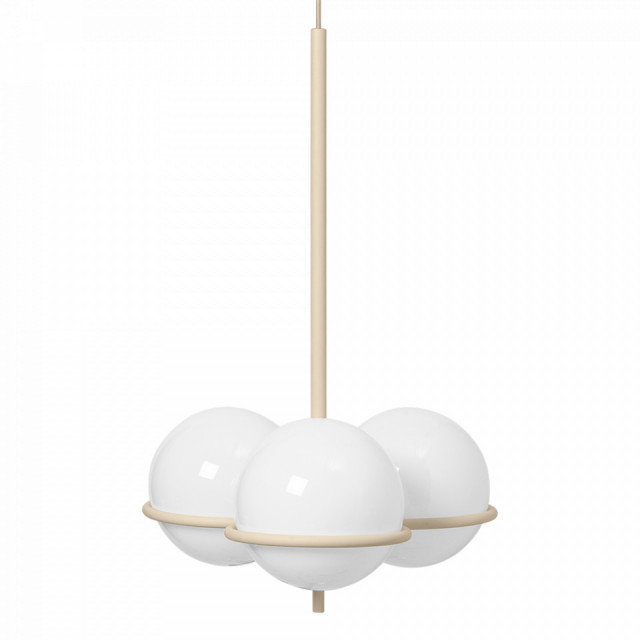 Lustra crem din metal cu 3 becuri Era Ferm Living