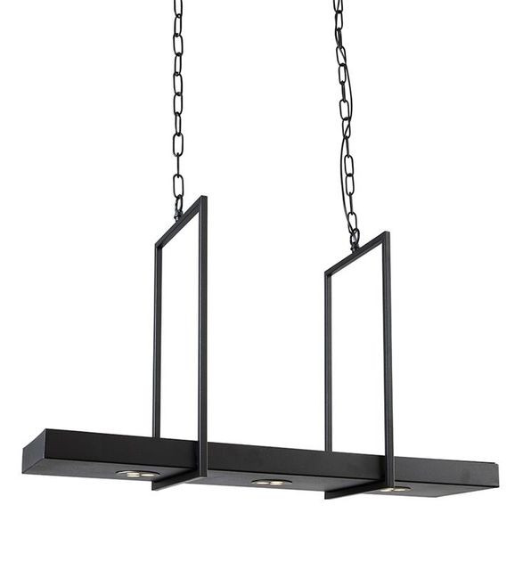 Lustra neagra din metal cu 3 becuri spot Tray Markslojd