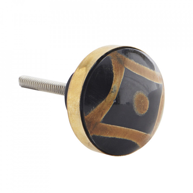 Maner negru/maro din metal Isle Madam Stoltz
