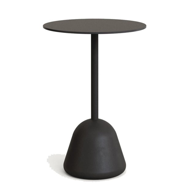 Masa bar exterior neagra din ciment 68 cm Tiaret low Kave Home