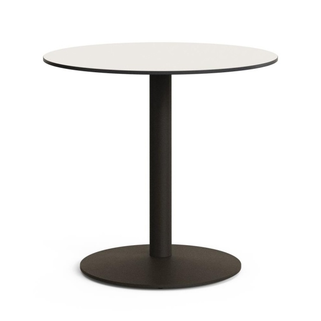 Masa bistro exterior alba/verde din metal 80 cm Esilda Kave Home