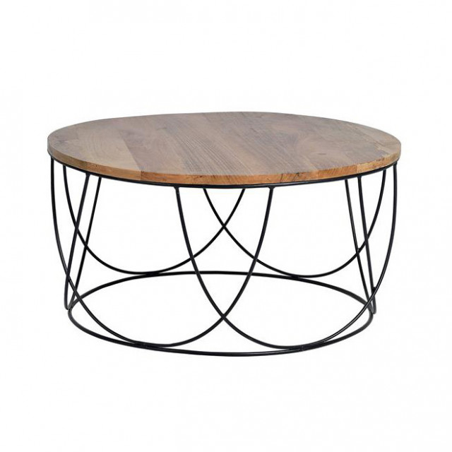 Masa de cafea maro/neagra din lemn 80 cm Neo Giner y Colomer