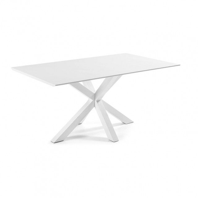 Masa dining alba din lemn 100x180 cm Argo Kave Home