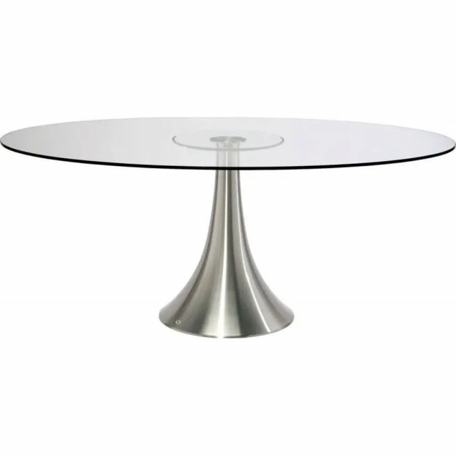 Masa dining argintie din metal 120x180 cm Grande Posibilita Kare