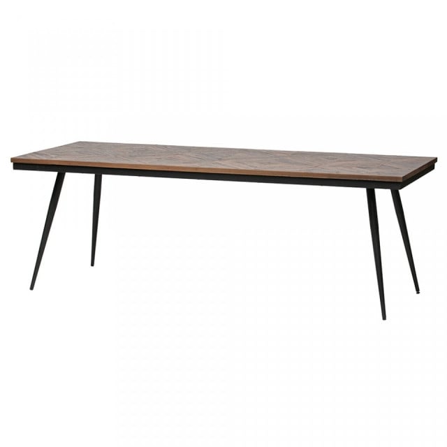 Masa dining din lemn 90x220 cm Rhombic BePureHome