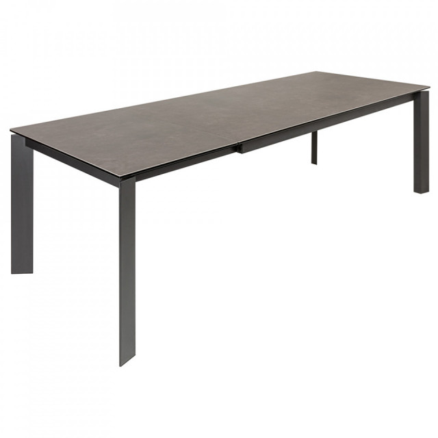 Masa dining extensibila gri antracit din metal 95x180(240) cm Esstich The Home Collection