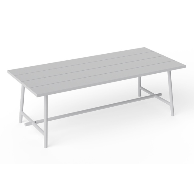 Masa dining exterior gri deschis din metal 100x220 cm Fred's Fatboy
