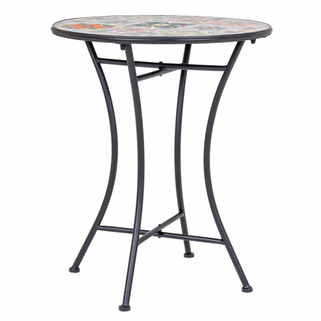 Masa dining exterior multicolora din metal 60 cm Paloma Bizzotto