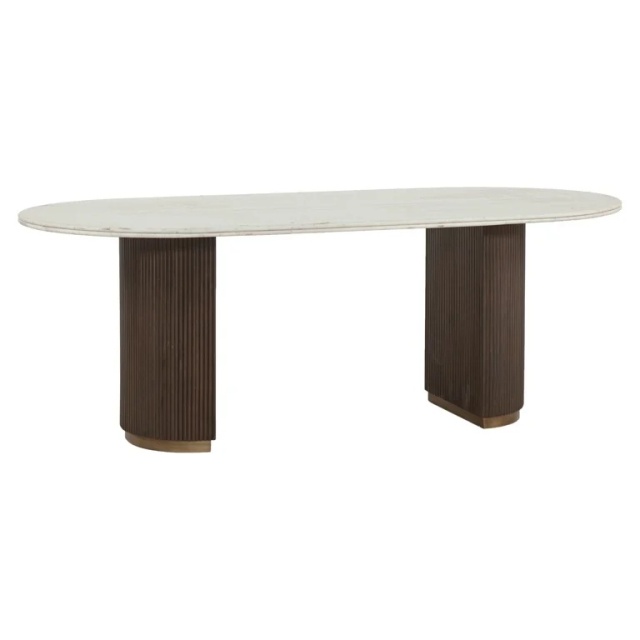 Masa dining maro/alba din marmura 100x210 cm Mayfield Richmond Interiors