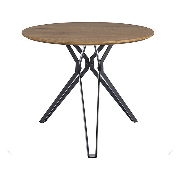 Masa dining maro/neagra din metal 90 cm Colt The Home Collection