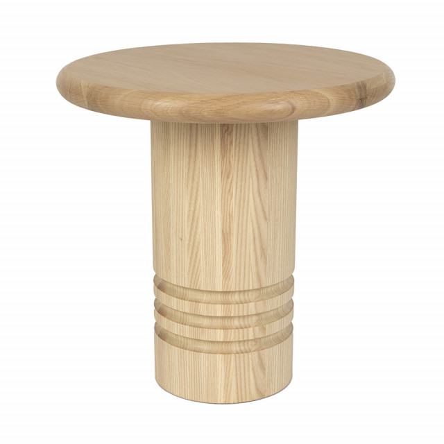 Masa laterala maro din lemn 45 cm Chunk Zuiver