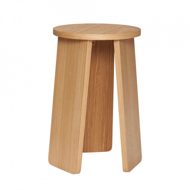 Masa laterala maro din lemn de stejar 35 cm Ivone Hubsch