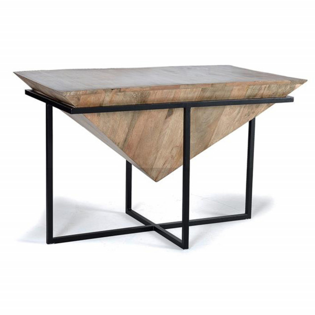 Masa laterala maro/neagra din lemn 60x100 cm Dorti Giner y Colomer