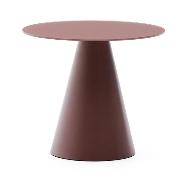 Masa laterala maro teracota din metal 50 cm Wilshire Kave Home