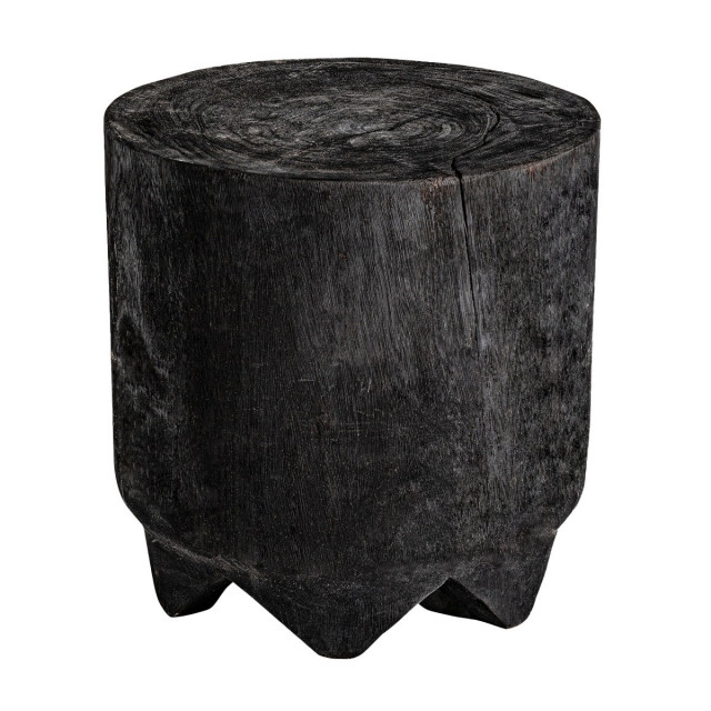 Masa laterala neagra din lemn 50 cm Kepoi Vical Home