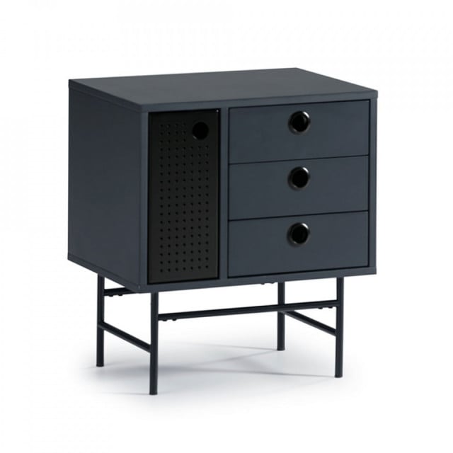 Noptiera albastru inchis/neagra din metal Punto Teulat