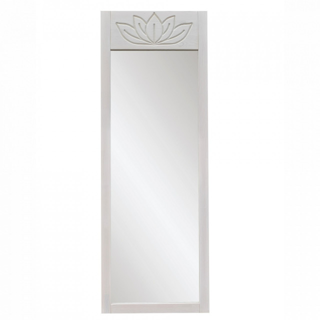 Oglinda dreptunghiulara alba din lemn 55x155 cm Lotus The Home Collection