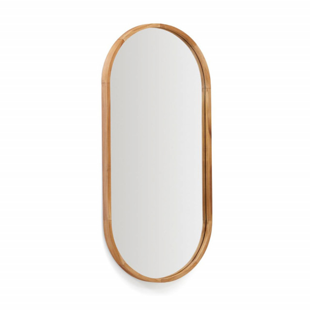 Oglinda ovala maro din lemn 45x95 cm Magda Kave Home