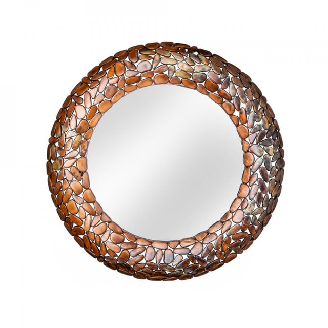 Oglinda rotunda aramie din metal 82 cm Mosaic The Home Collection