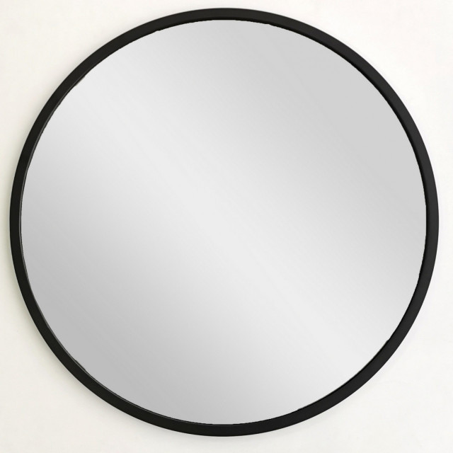 Oglinda rotunda neagra din metal 60 cm Aysa The Home Collection