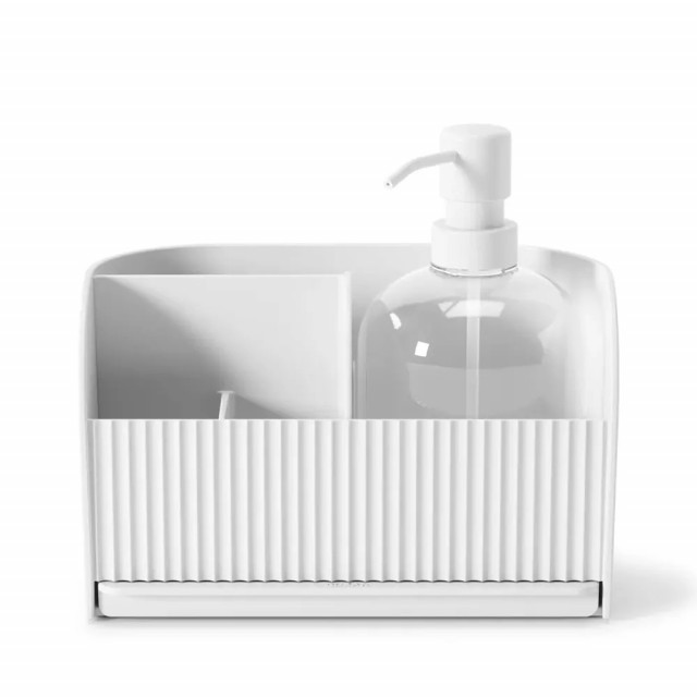 Organizator alb din plastic Sling Sink Umbra