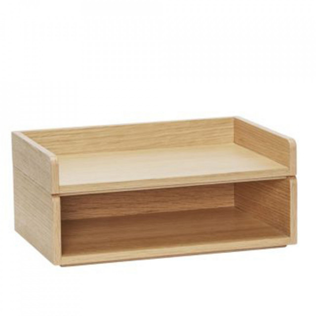 Organizator pentru birou maro din lemn Afour Hubsch