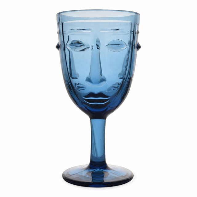Pahar albastru din sticla 8x16 cm Visage The Home Collection