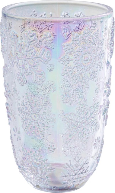 Pahar multicolor din sticla 400 ml Ice Flowers Kare